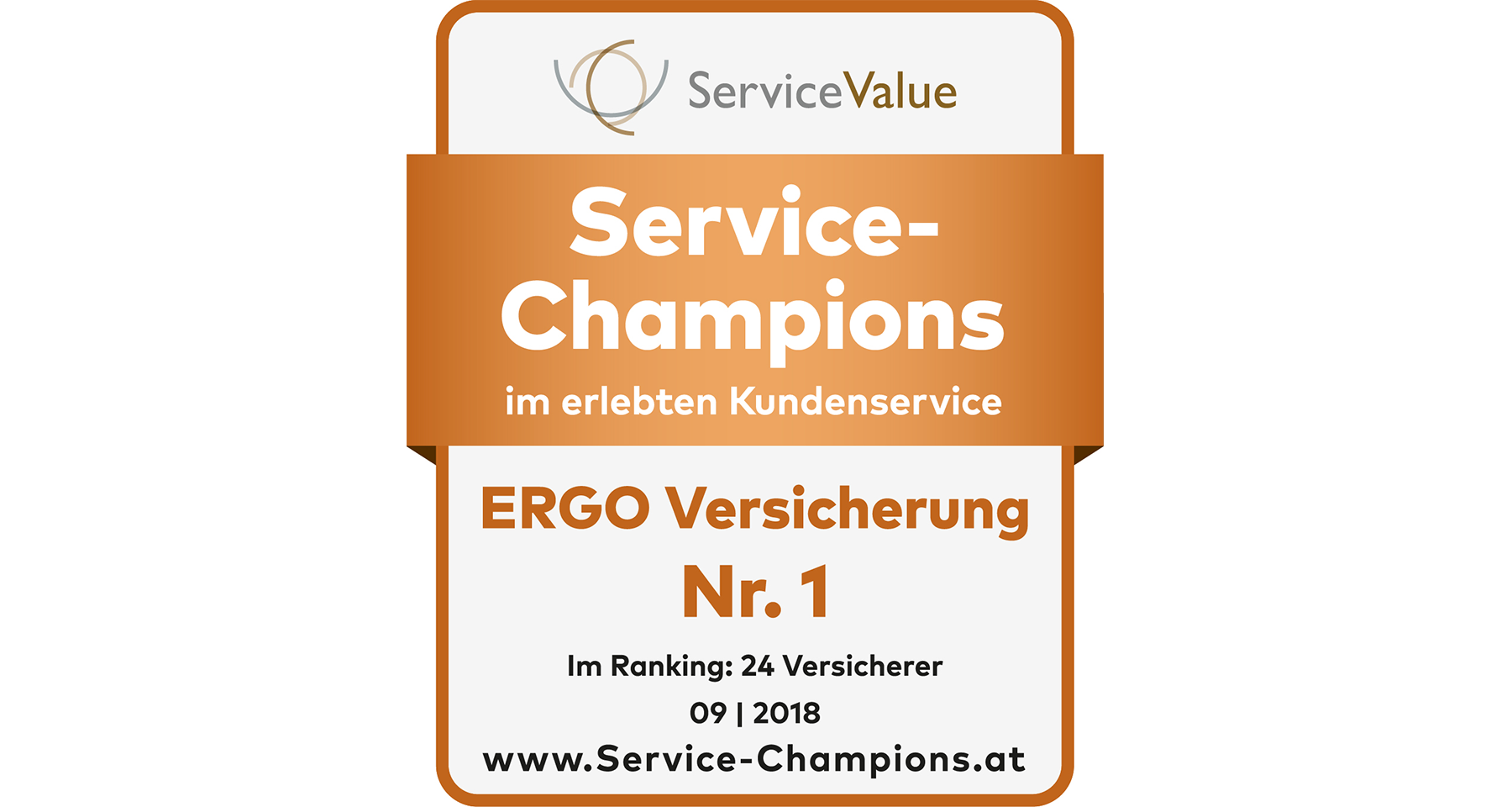 ERGO Versicherung ist wieder ServiceChampion ERGO zavarovalnica